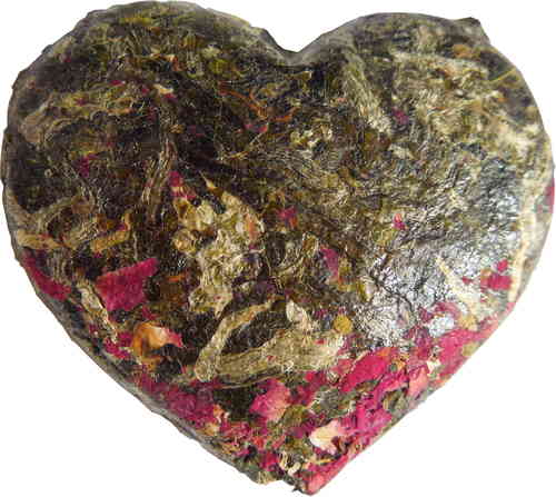 Mini-Teeziegel Heart, grüner Tee